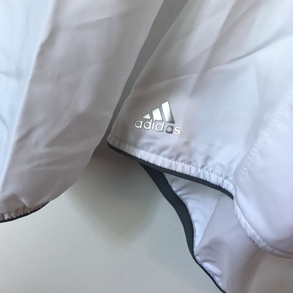 Adidas Essentials Full-Zip Wind Jacket White New - Picture 5 of 8